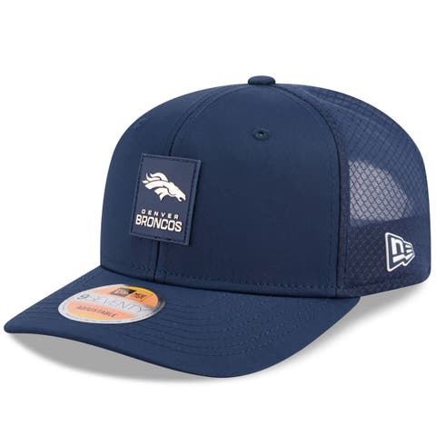 Men's New Era Navy Denver Broncos 2025 Sideline  9SEVENTY Trucker Adjustable Hat