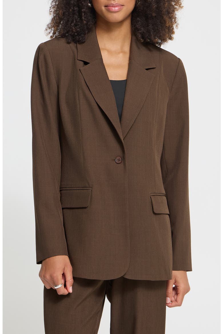 Ihfaval Long Blazer, Main, color, SLATE BLACK MELANGE