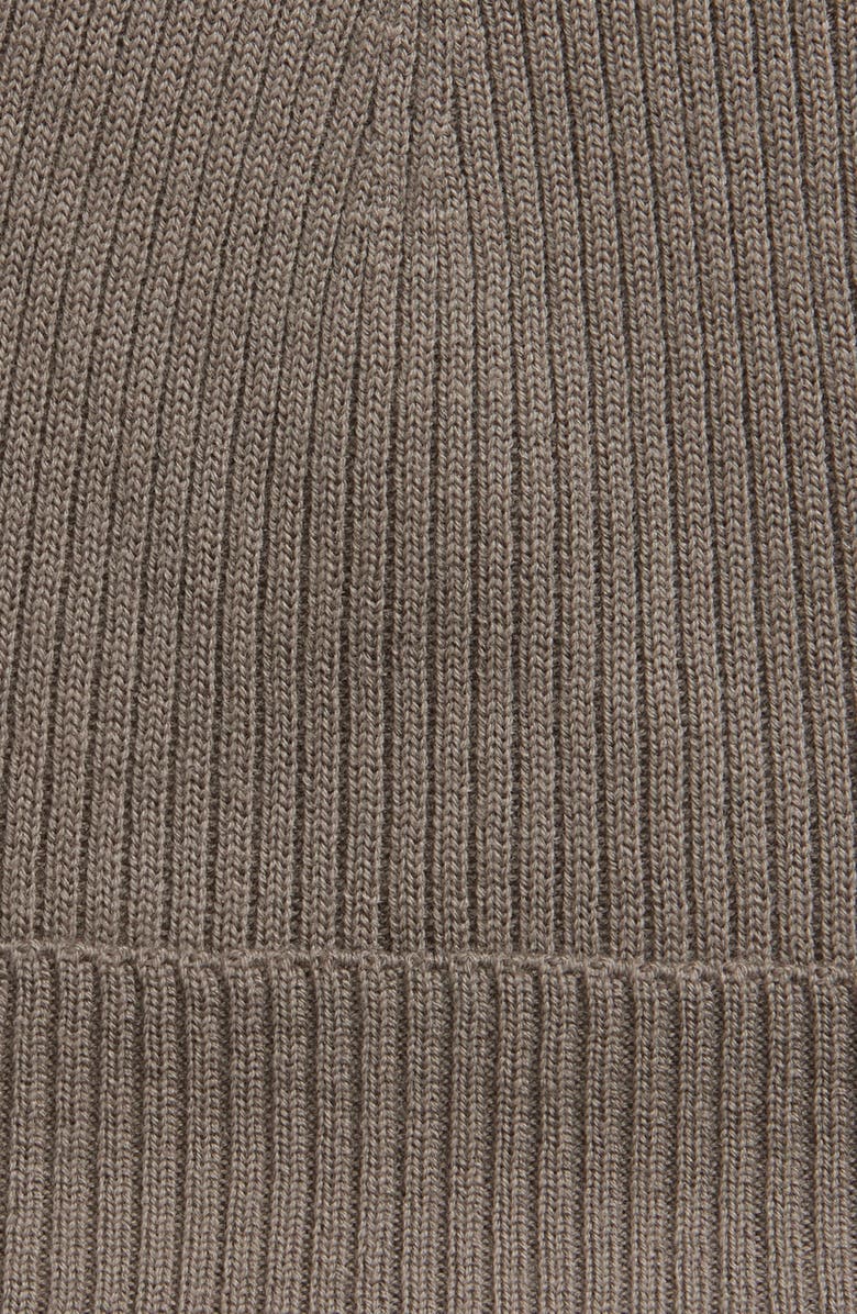 Rick Owens Berretto in Maglia Rib Wool Beanie, Alternate, color, Dust