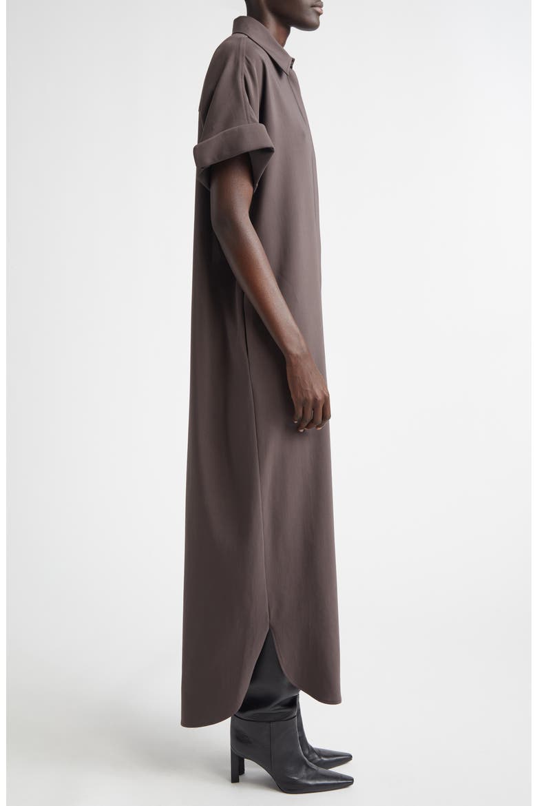 The Emory Stretch Cotton Blend Shirtdress, Alternate, color, TRUFFLE