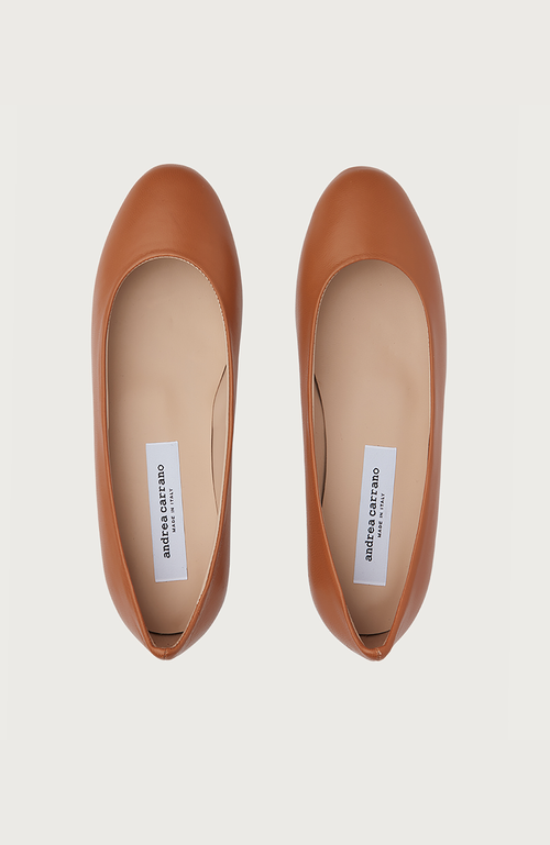 Andrea Carrano Baby Ballet Flat In Brown