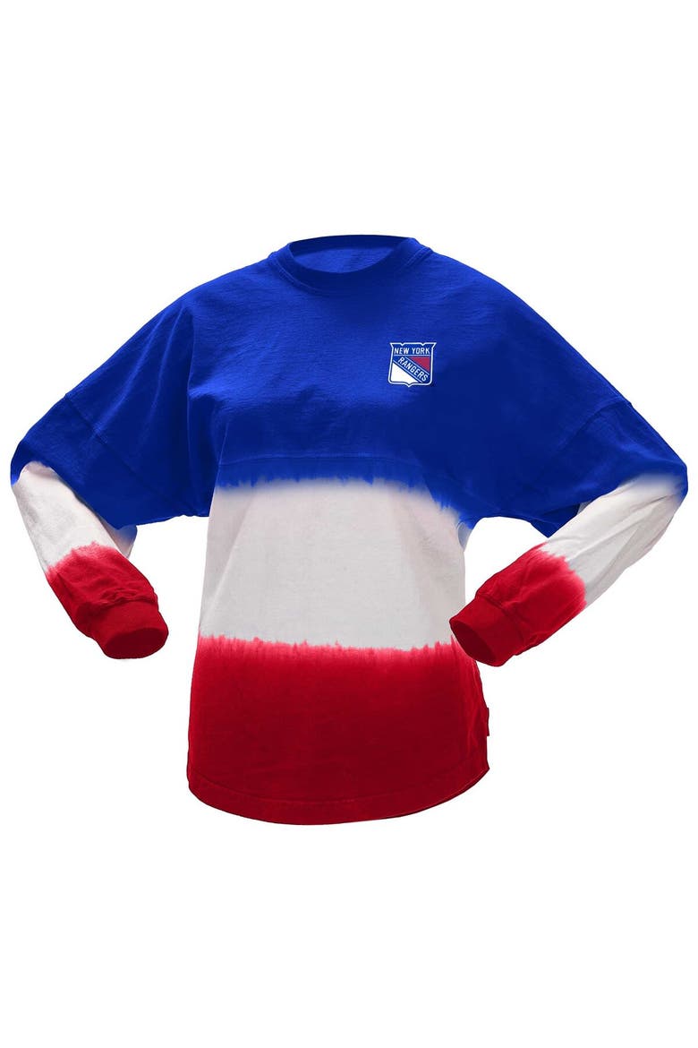Women's Fanatics Branded Blue/Red New York Rangers Ombre Long Sleeve T-Shirt, Alternate, color, Blue