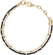 Astley Clarke Gold Fine Biography Black Spinel Bracelet
