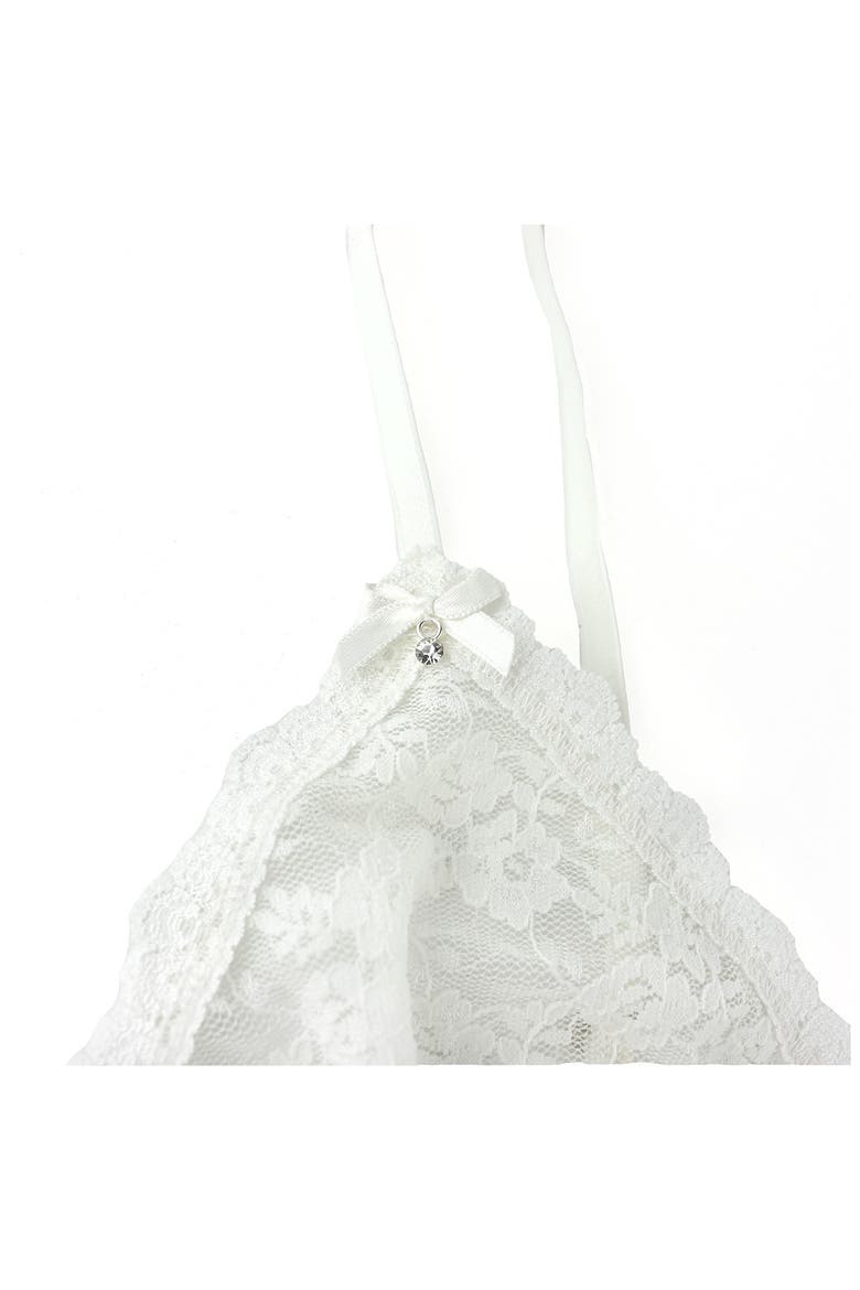 Wedding Night Bralette & Low Rise Lace Thong Set, Alternate, color, LIGHT IVORY