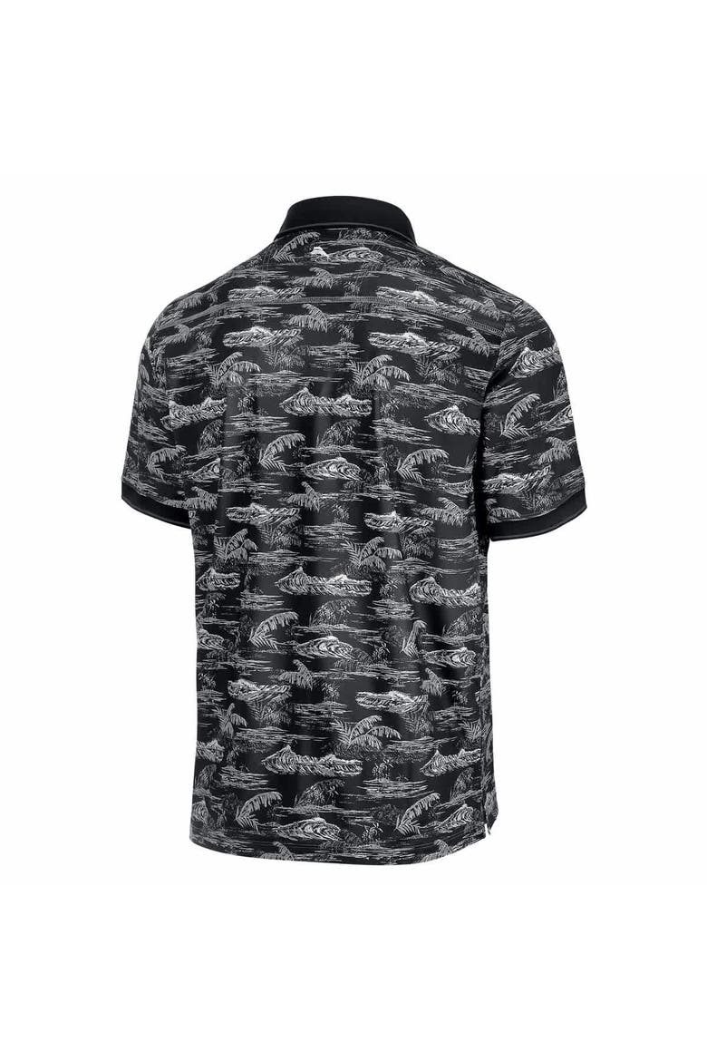 Men's Tommy Bahama Black Texas Longhorns Sport Bay View IslandZone Polo, Alternate, color, Black