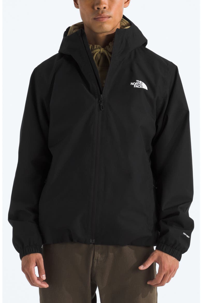 Quest Mono Hooded Waterproof Jacket, Main, color, TNF BLACK