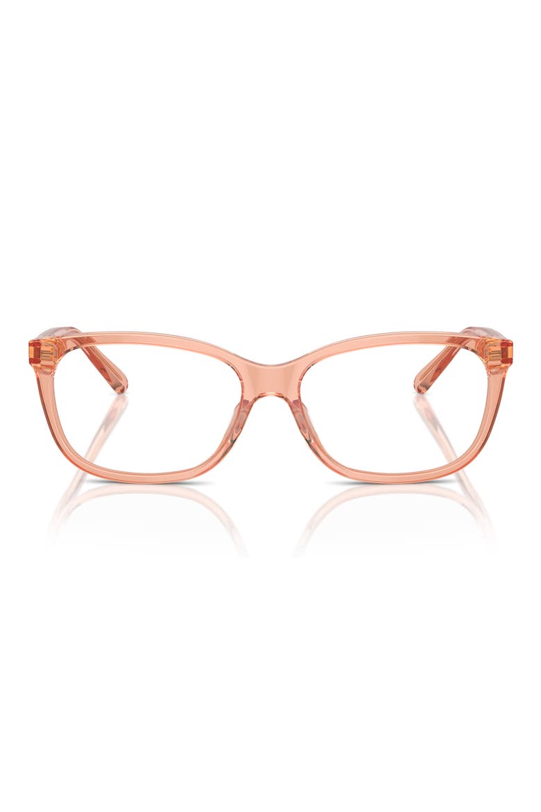 53mm Rectangular Optical Glasses, Main, color, TRANSPARENT SADDLE / DEMO LENS