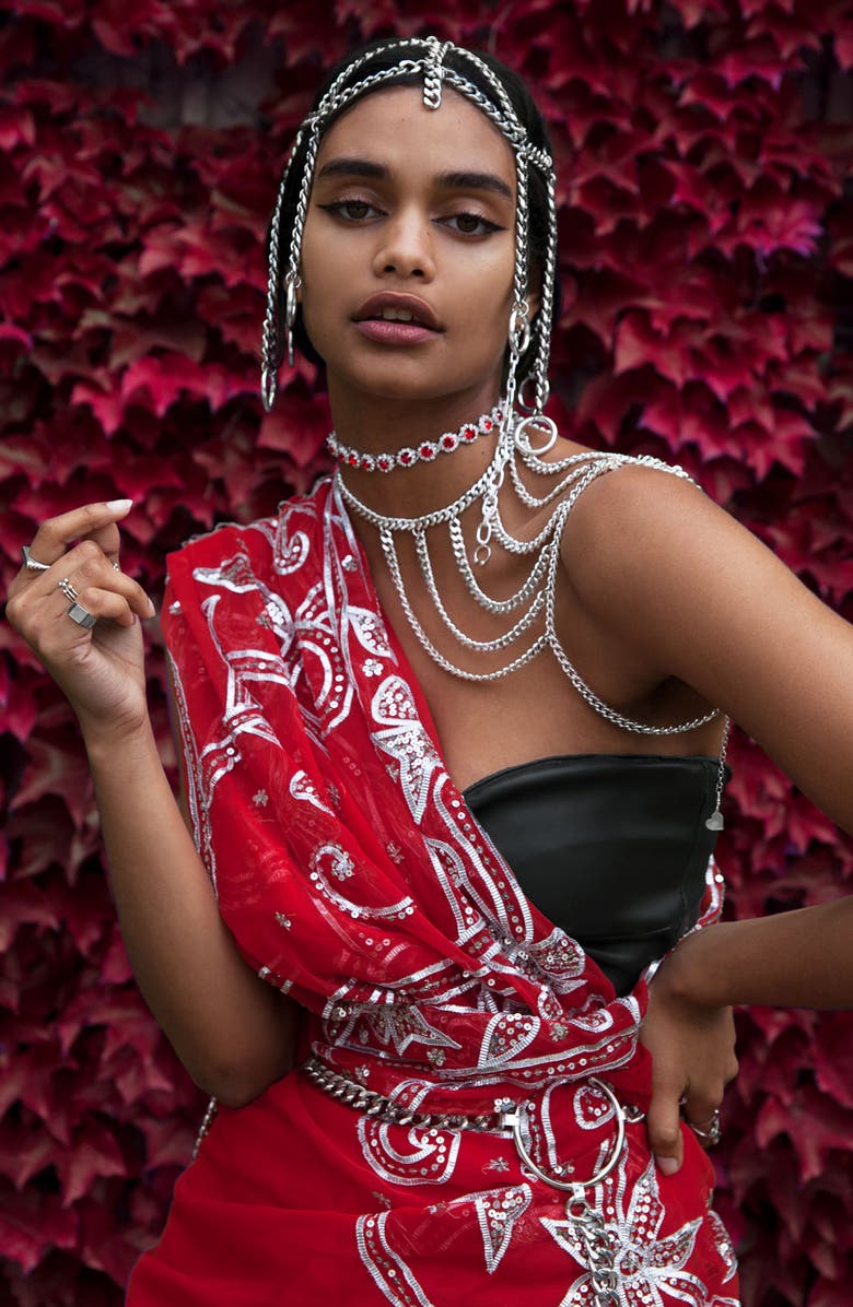 VIDAKUSH Chain On Ya Shoulder Body Jewelry, Alternate, color, Silver