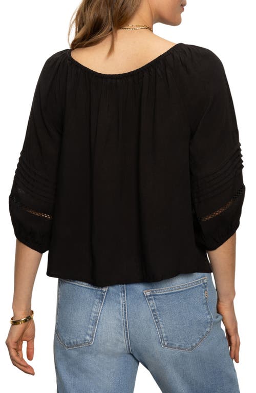 Sanctuary Beach To Bar Lace Inset Top In Black