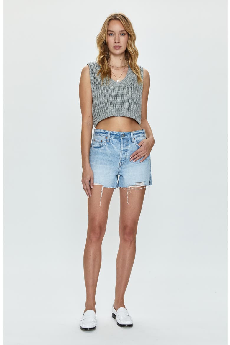 Nova High Waist Cutoff Denim Shorts, Alternate, color, RADIANT VINTAGE