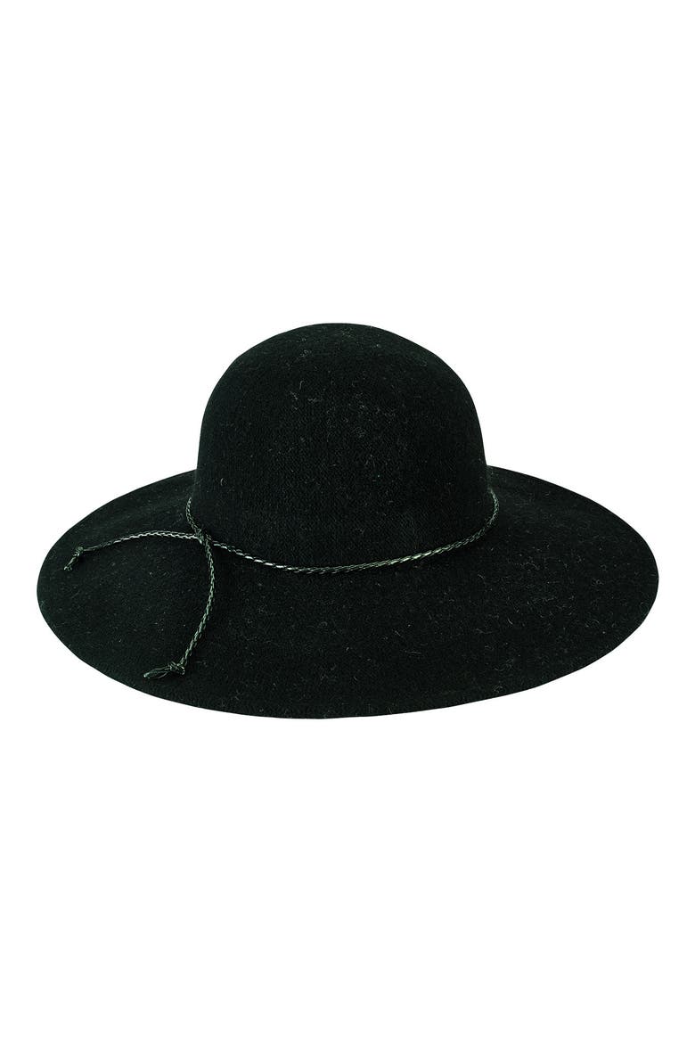 Braided Knit Wool Blend Floppy Hat, Main, color, BLACK