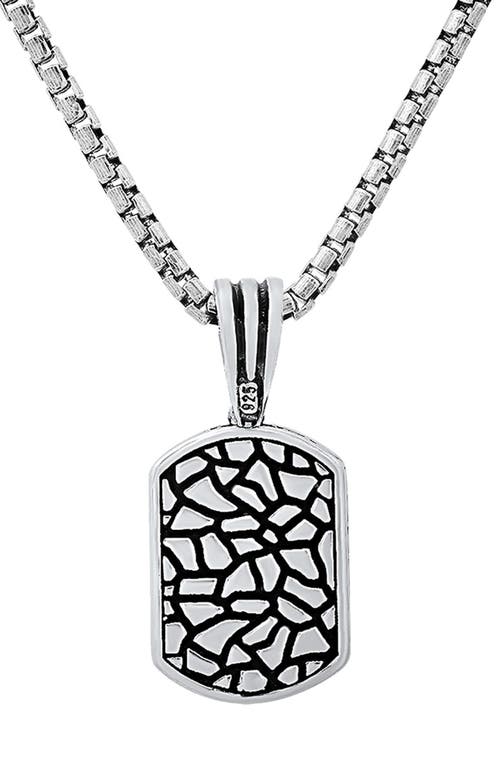 Hmy Jewelry Sterling Silver Pendant Necklace In Silver/black