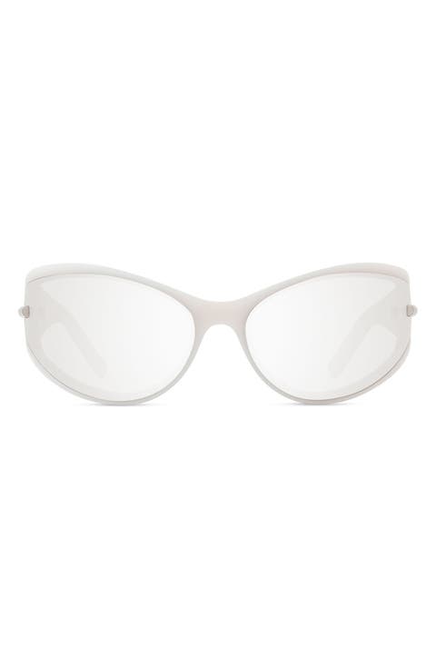 75mm Oversize Oval Sunglasses