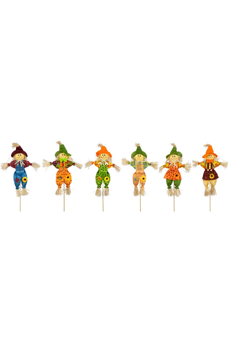 Northlight Scarecrow Fall Harvest Picks - 24" - Set of 6, Main, color, 