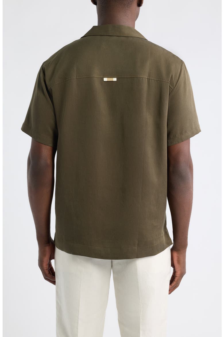 Solid Camp Shirt, Alternate, color, KHAKI- 03