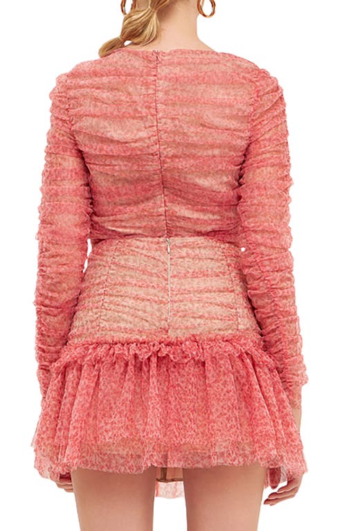 ENDLESS ROSE ENDLESS ROSE FLORAL PRINT RUFFLE TULLE TOP 