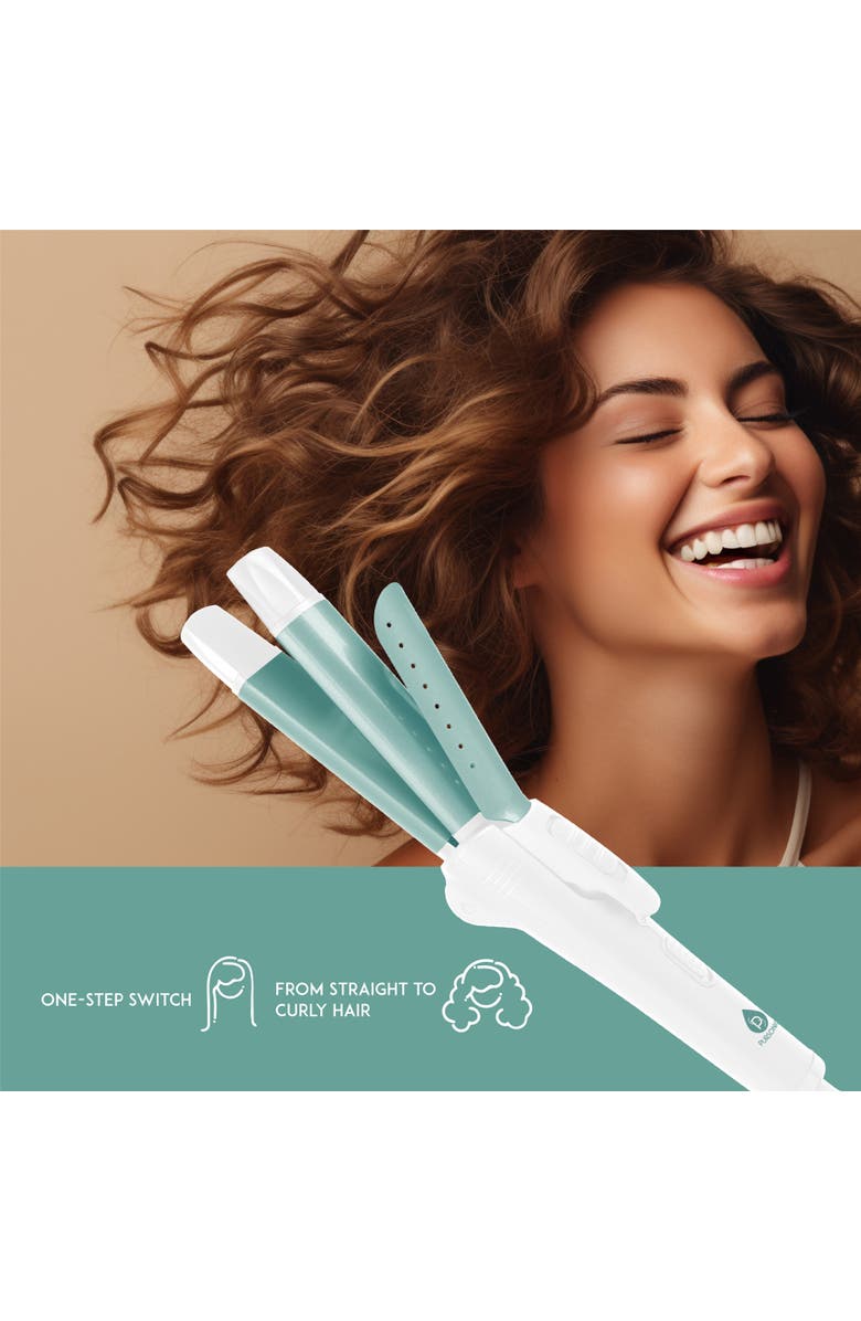 PURSONIC Hair Straightener and Curler, Alternate, color, Aqua