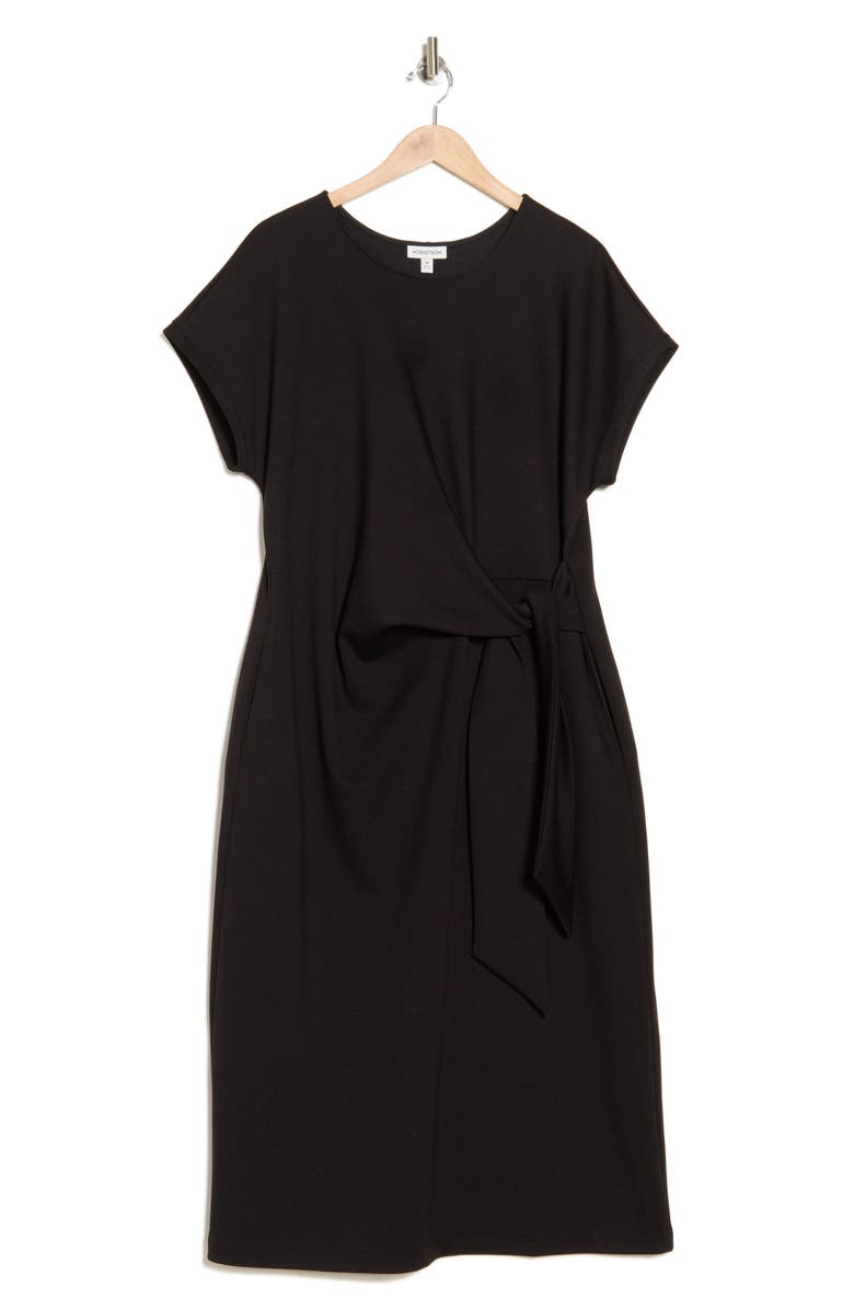 Nordstrom Tie Waist Midi Dress, Alternate, color, 