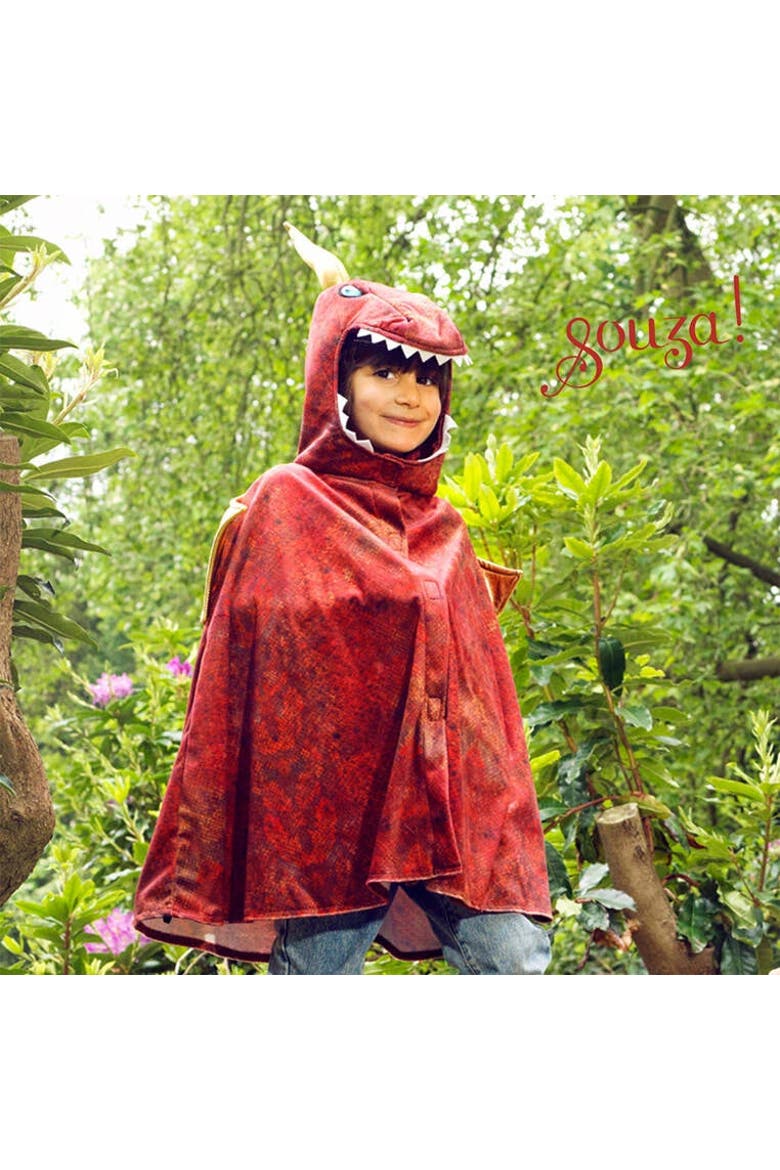 Red Dragon Costume Cape for Kids, Alternate, color, Red