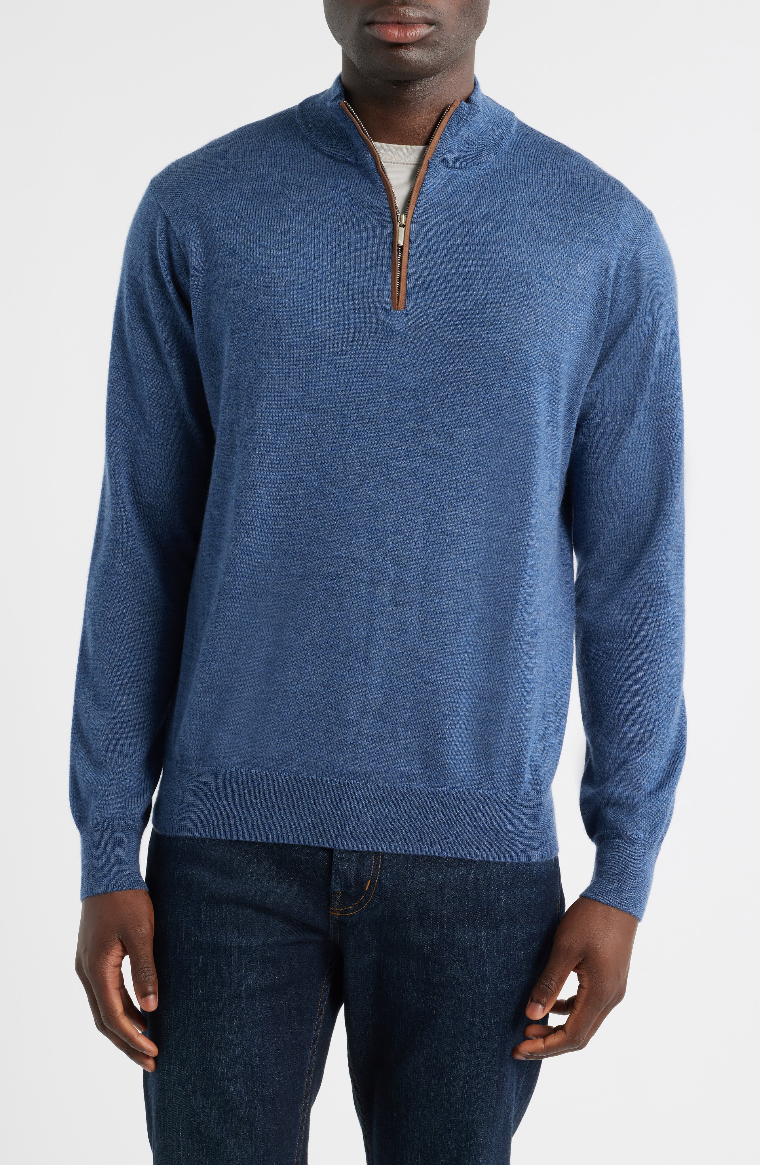 Peter Millar Autumn Crest Merino Wool Blend Quarter Zip Sweater