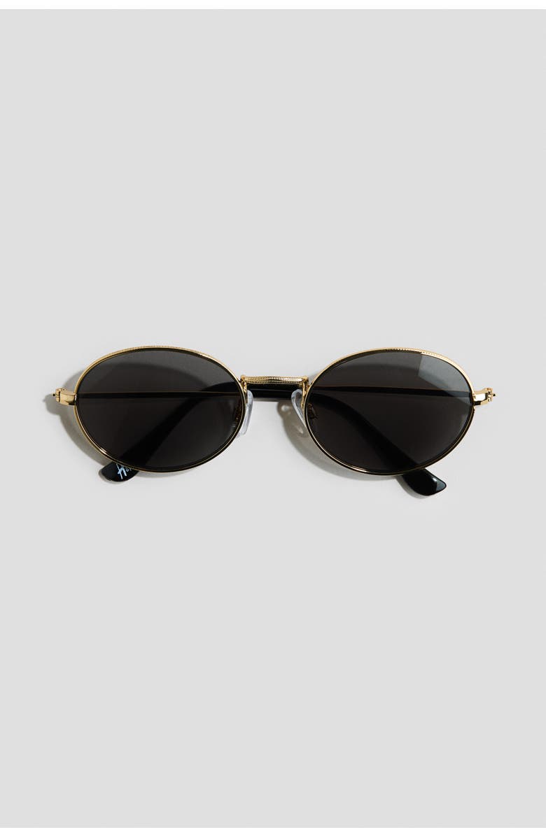 H&M Oval sunglasses, Main, color, Gold-Colored/Black