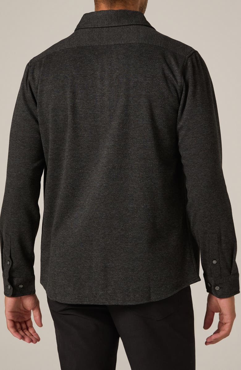7 Diamonds Generation Heather Knit Button-Up Shirt, Alternate, color, Navy