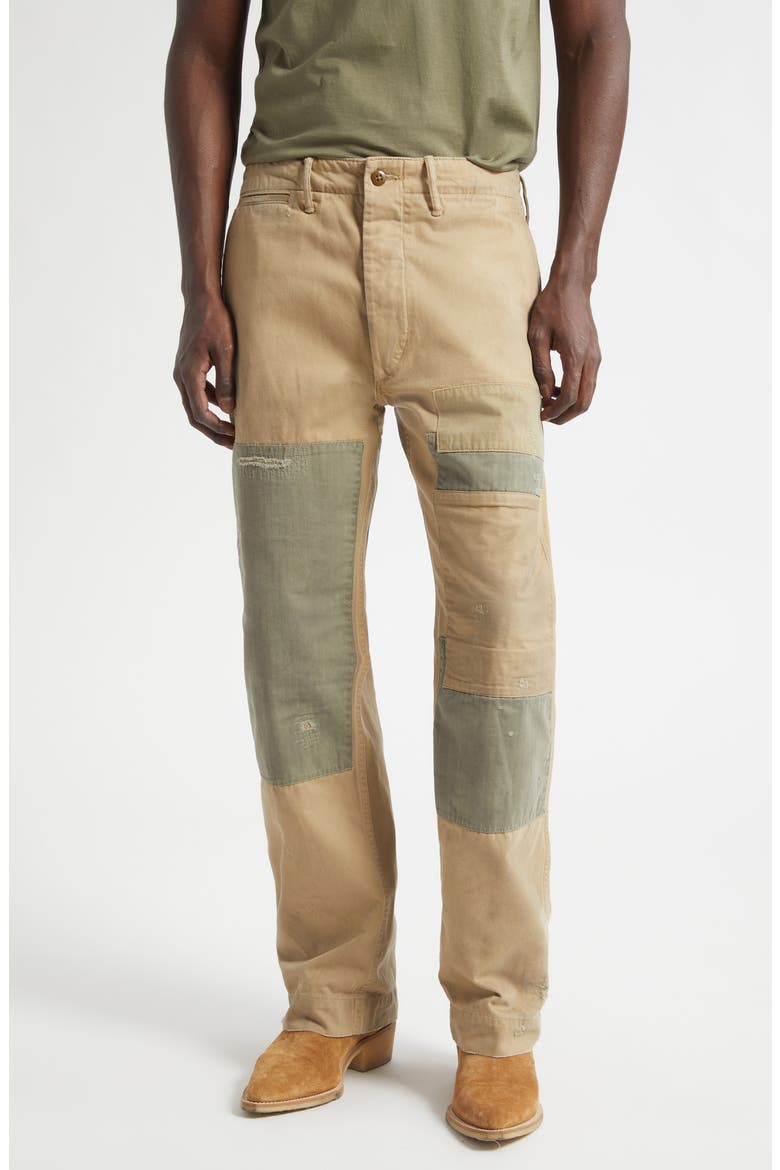 Flat Front Rip & Repair Cotton Twill Field Chinos (Men) | Nordstrom