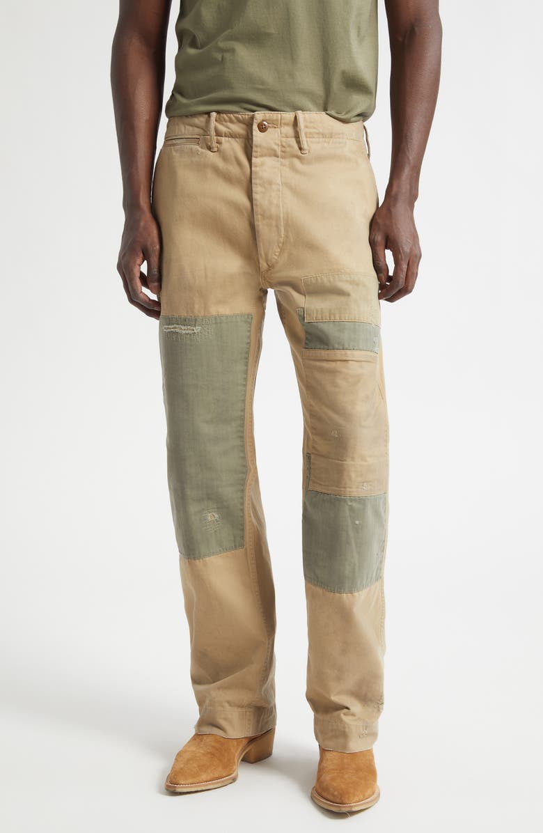 Double RL Flat Front Rip & Repair Cotton Twill Field Chinos