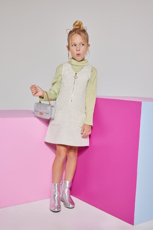 Bisby Kids' Ribbed Turtleneck In Pistachio Ice Cream