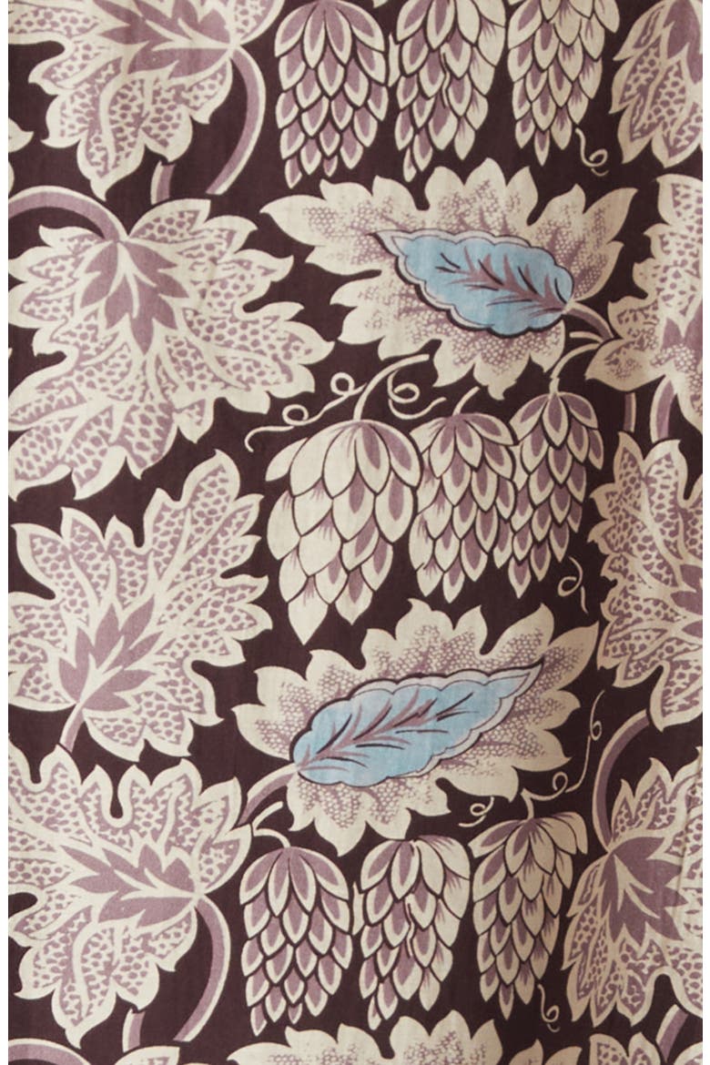 Wisteria Short Sleeve Cotton & Silk Button-Up Shirt, Alternate, color, MAUVE