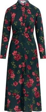 Favorite Daughter The Icon Floral Print Long Sleeve Shirtdress