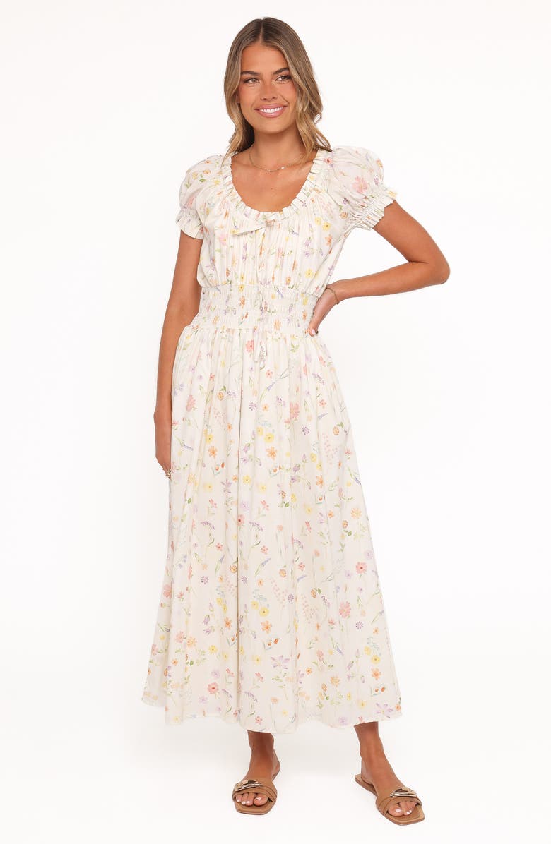 Petal & Pup Katana Floral Puff Sleeve Maxi Dress, Alternate, color, Floral