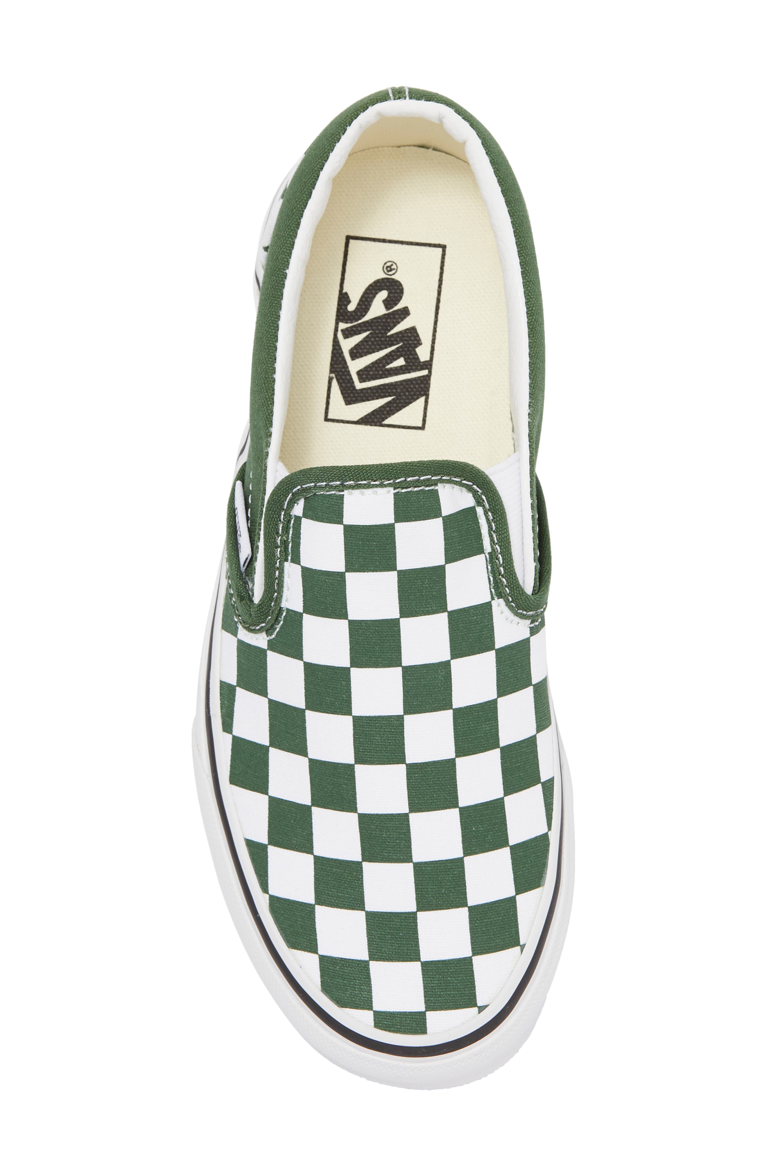 Vans Gender Inclusive Classic Slip-On Sneaker, Alternate, color, Checkerboard Emerald