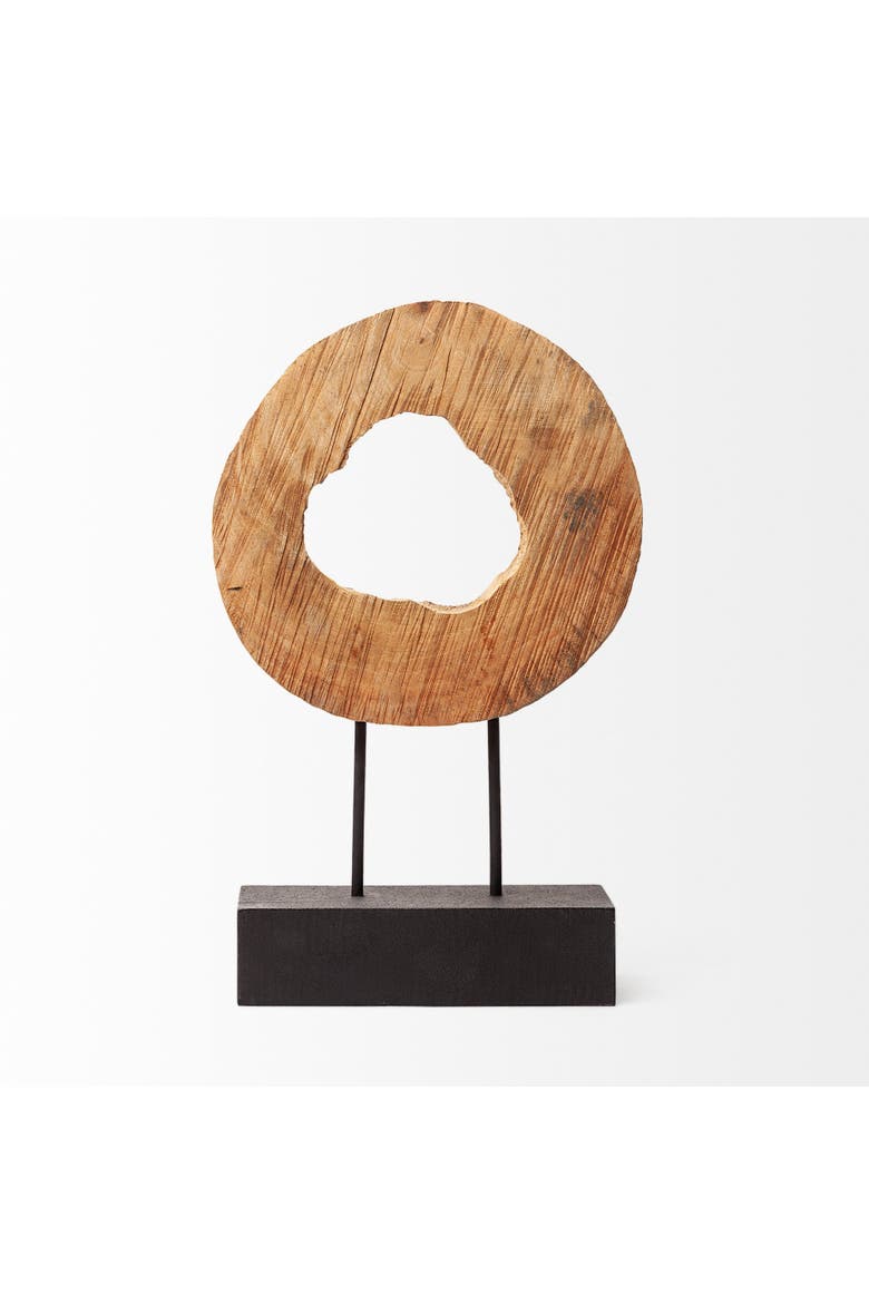 Ironwood Wooden Circular Object, Alternate, color, Brown