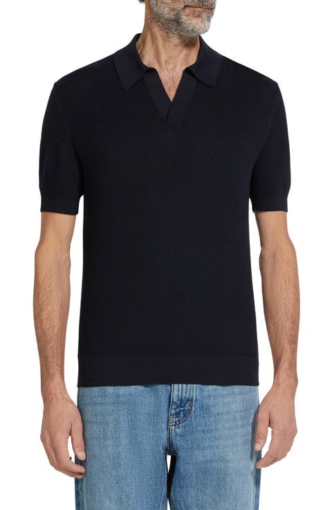 Waffle Knit Premium Cotton Polo Sweater (Regular & Big)