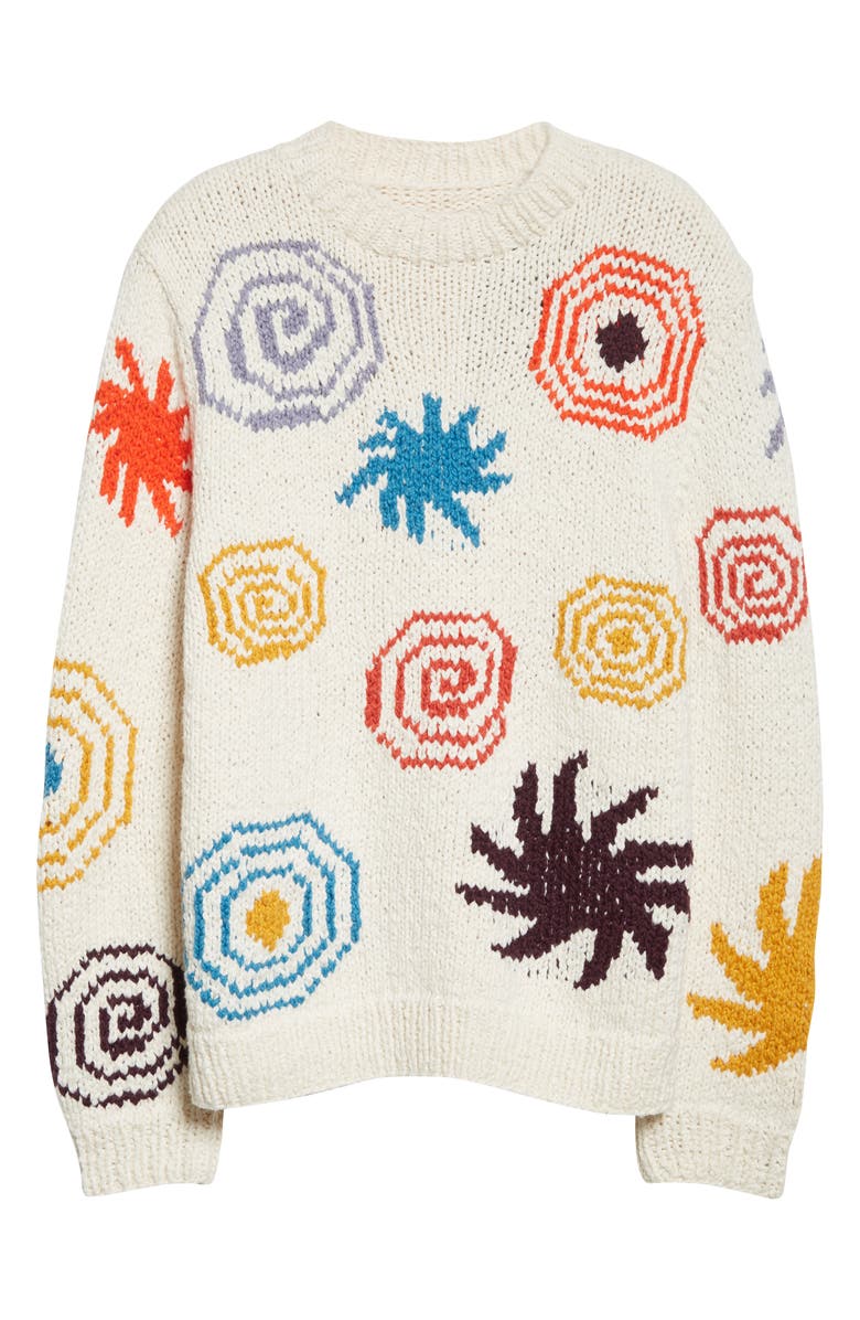 The Elder Statesman Stars & Spirals Organic Cotton Sweater, Alternate, color, 