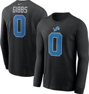 Nike Men's Nike Jahmyr Gibbs Black Detroit Lions Name & Number Long Sleeve T-Shirt