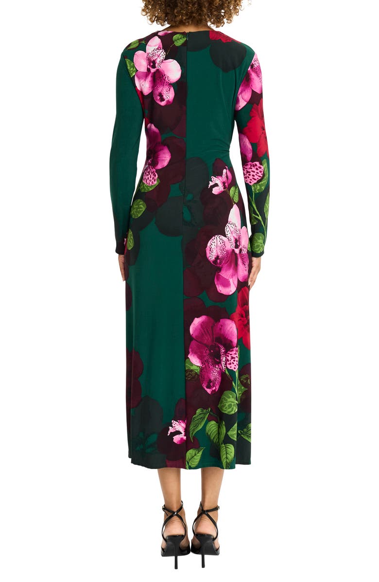 Maggy London Floral Print Long Sleeve Maxi Dress, Alternate, color, 