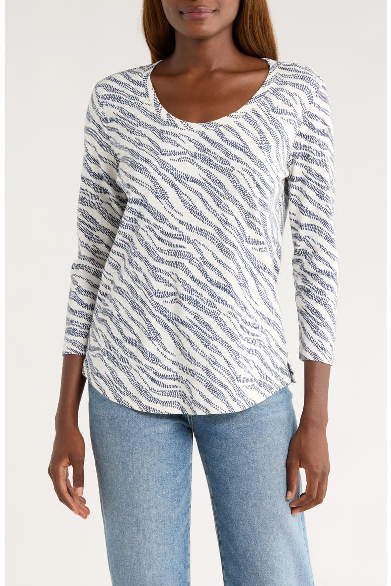 Ashby Isles Zebra Cotton T-Shirt, Main, color, COCONUT