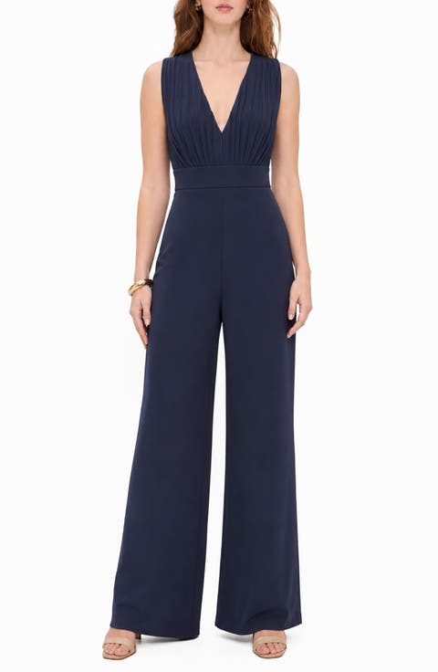 Aster Deep V-Neck Jumpsuit
