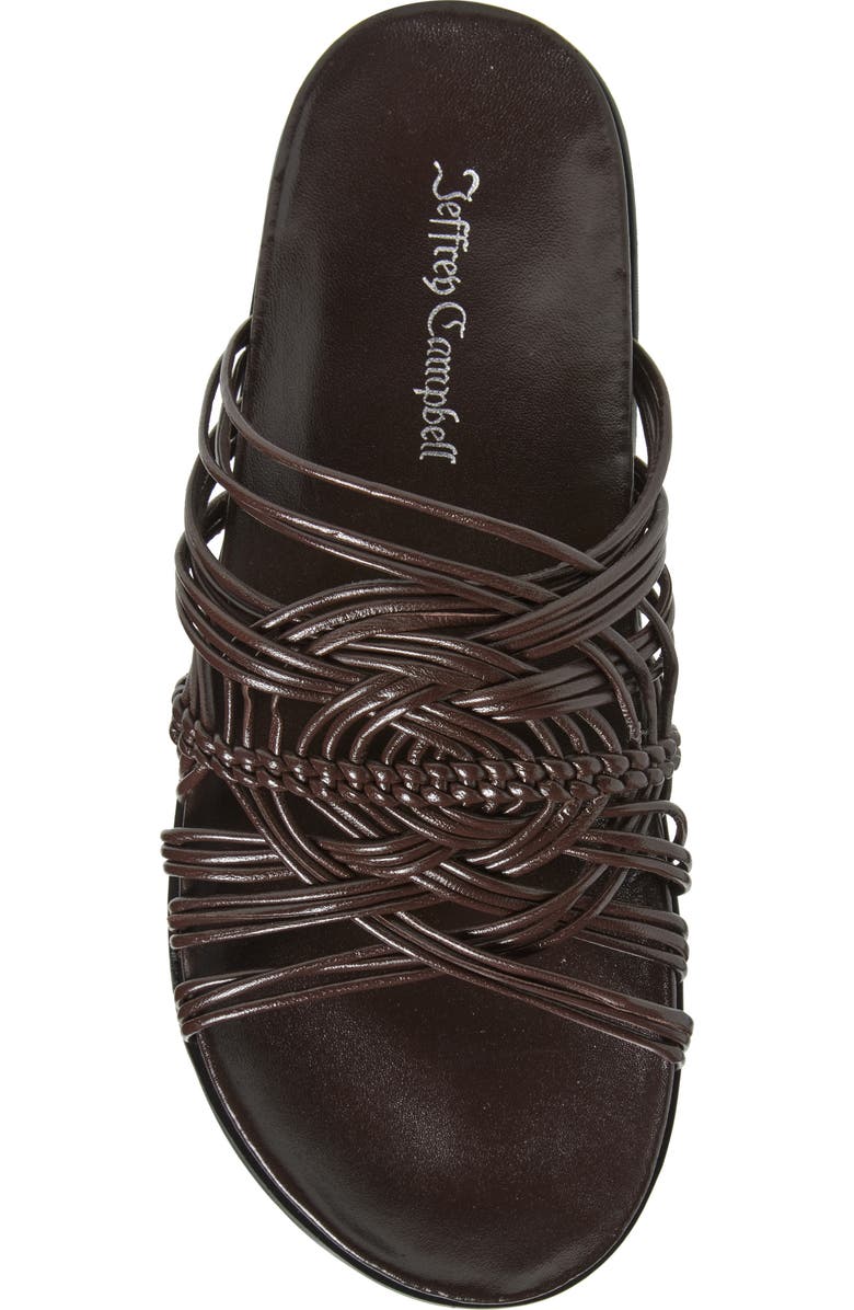 Jeffrey Campbell Intwined Slide Sandal, Alternate, color, Dark Brown