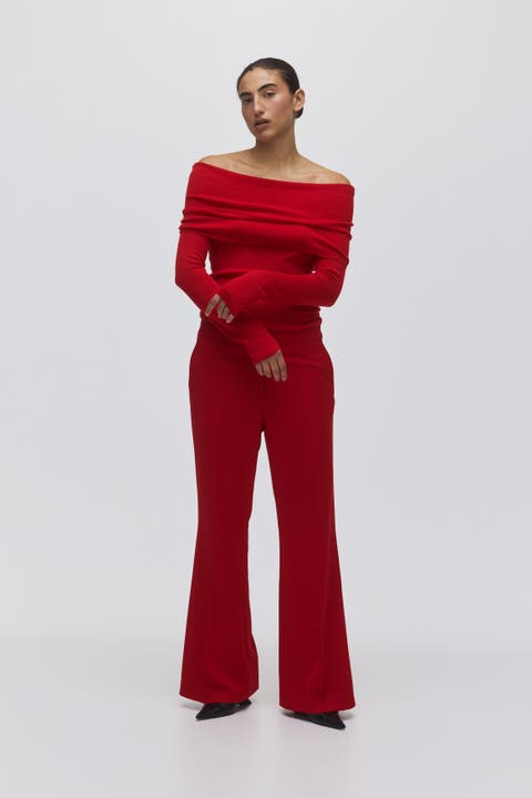 Flared Tailored Trousers