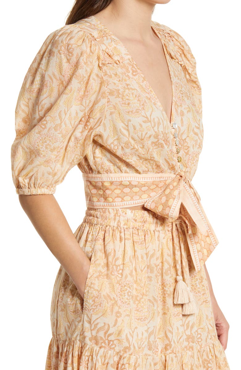 Cleobella Amina Organic Cotton Button-Up Blouse, Alternate, color, 