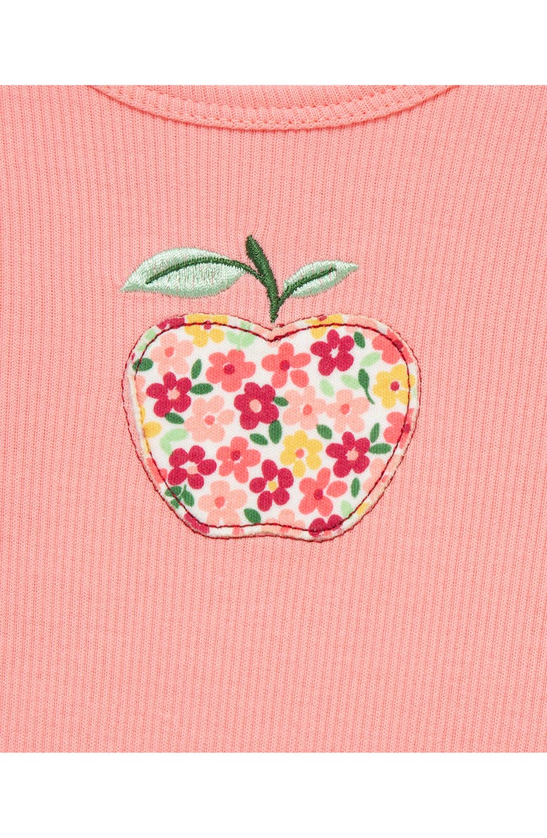 Little Me Apple Skirted Bodysuit, Leggings & Headband Set, Alternate, color, Rose