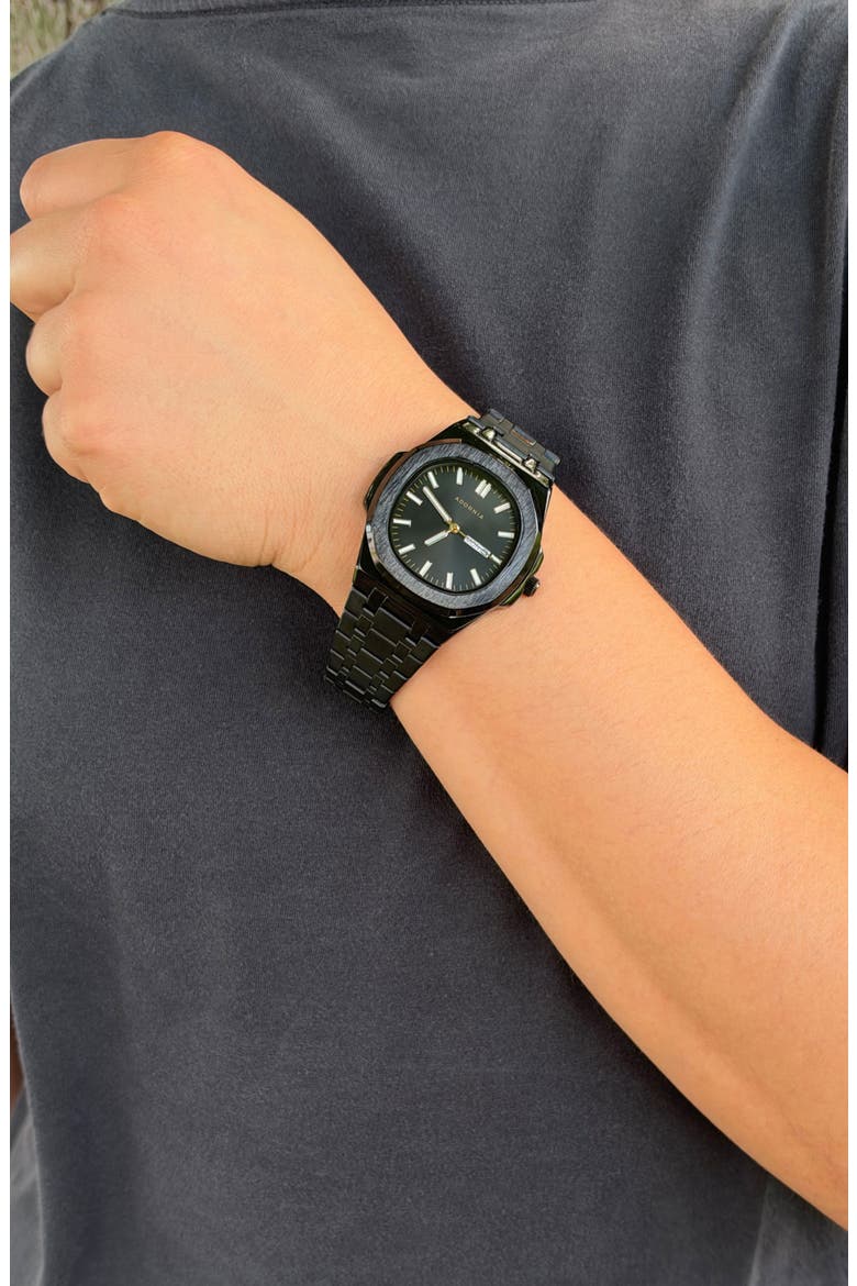 Sydney Bracelet Watch, 45mm, Alternate, color, BLACK