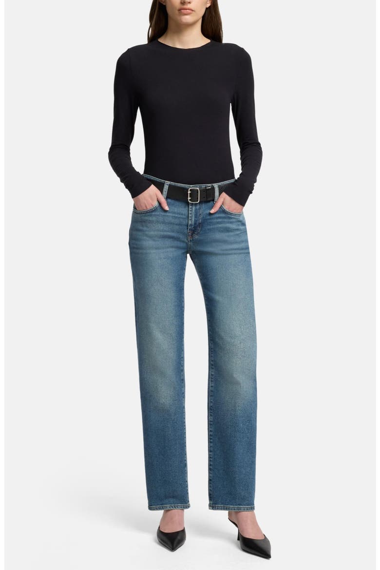 Calie Ankle Straight Leg Jeans, Alternate, color, SEA LEVEL