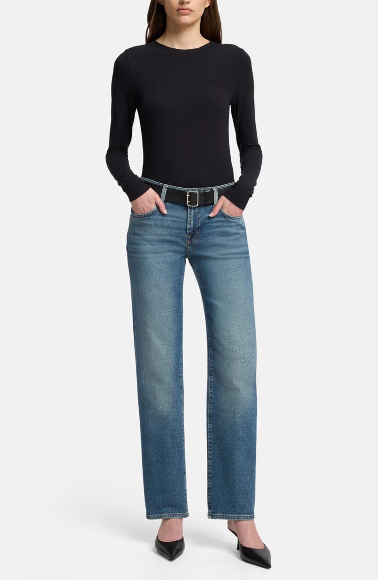 7 For All Mankind Calie Ankle Straight Leg Jeans, Alternate, color, Sea Level