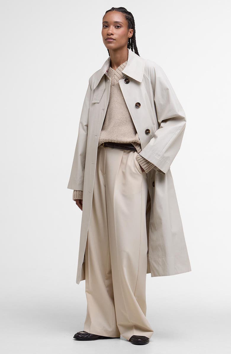 Barbour Robyn Water Resistant Trench Coat, Alternate, color, Mist/ Hessian Tartan
