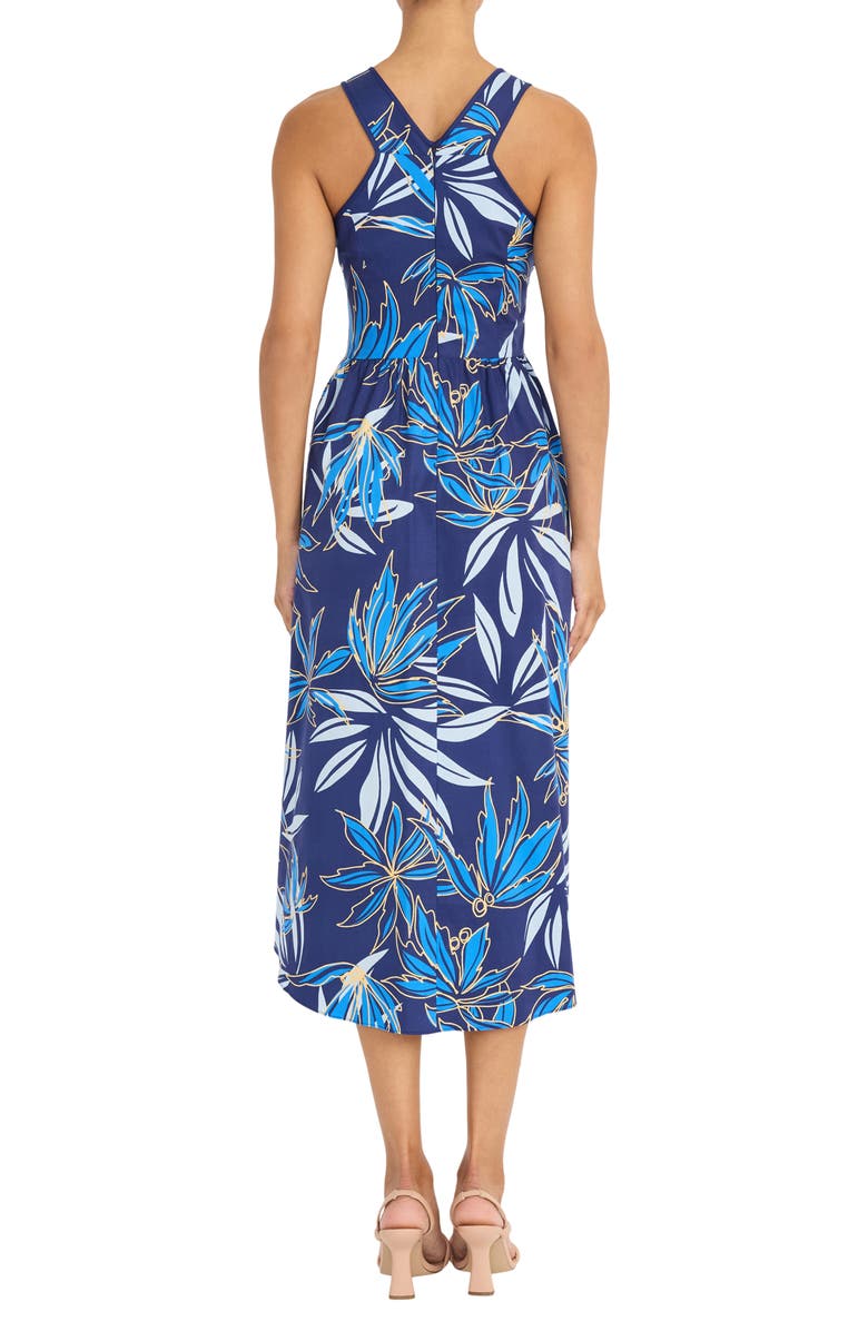 Tropical Sleeveless Fit & Flare Dress