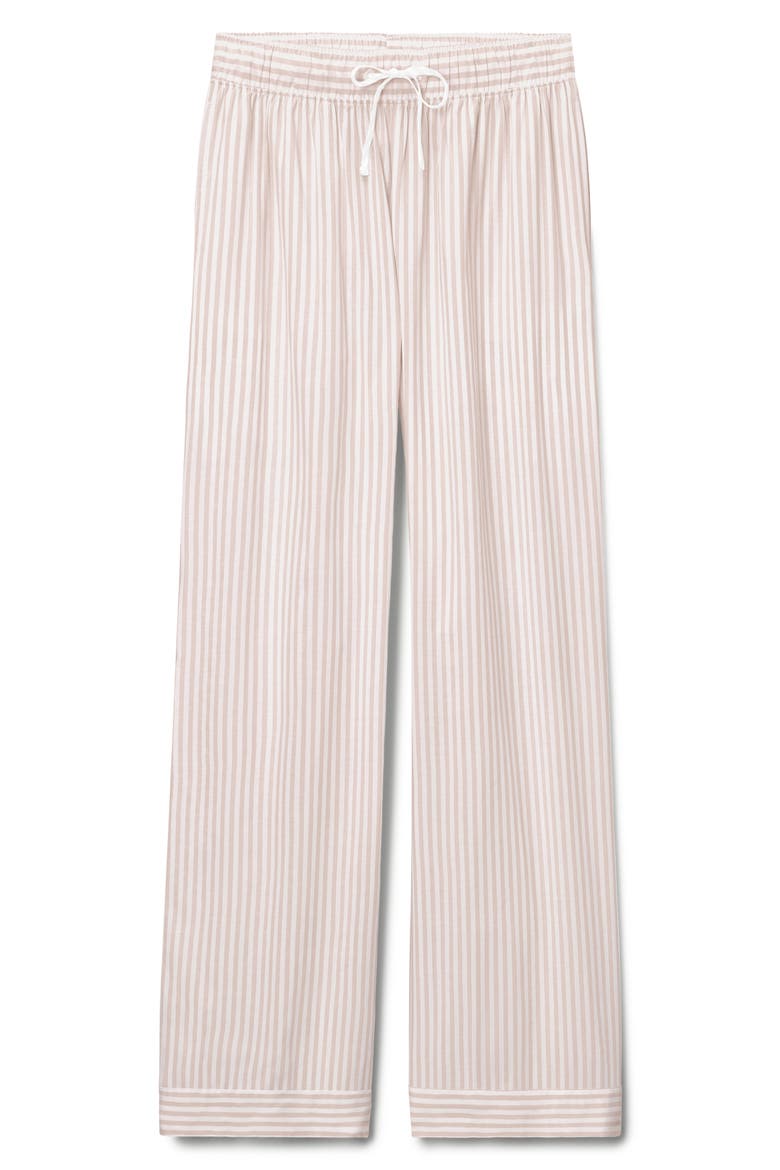 Stripe High Waist Woven Sleep Pants, Alternate, color, PINK